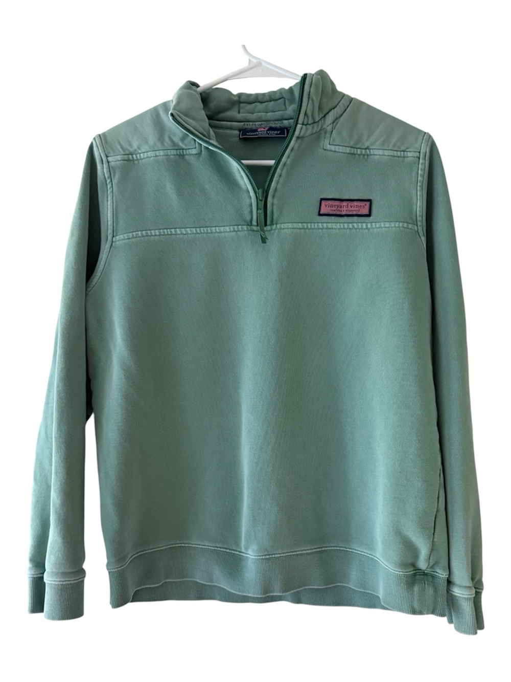 Vintage Vineyard Vine’s Boys Green Quarter-Zip Pullover (size XL 18)